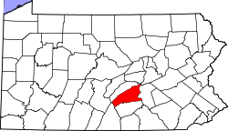 Map of Pennsylvania highlighting Perry County.svg