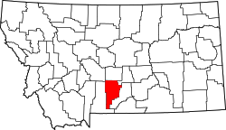 Map of Montana highlighting Sweet Grass County.svg