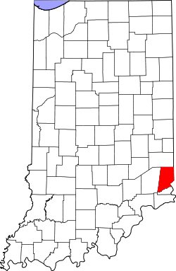 Map of Indiana highlighting Dearborn County.svg