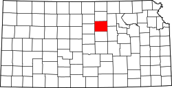 Map of Kansas highlighting Ottawa County.svg