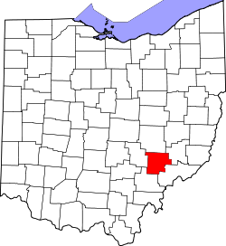 Map of Ohio highlighting Morgan County.svg