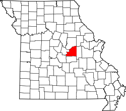 Map of Missouri highlighting Osage County.svg