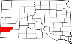 Map of South Dakota highlighting Custer County.svg