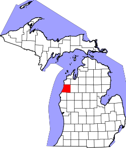 Map of Michigan highlighting Manistee County.svg
