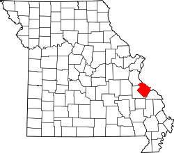 Map of Missouri highlighting Ste. Genevieve County.svg