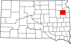 Map of South Dakota highlighting Codington County.svg