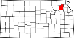 Map of Kansas highlighting Jackson County.svg