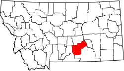 Map of Montana highlighting Yellowstone County.svg