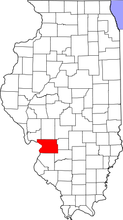 Map of Illinois highlighting Madison County.svg