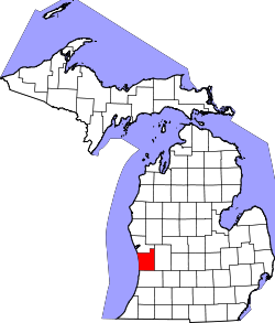 Map of Michigan highlighting Ottawa County.svg