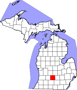 Map of Michigan highlighting Eaton County.svg