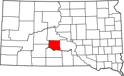 Map of South Dakota highlighting Jones County.svg