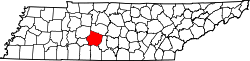 Map of Tennessee highlighting Maury County.svg