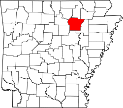 Map of Arkansas highlighting Independence County.svg