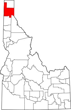 Map of Idaho highlighting Bonner County.svg