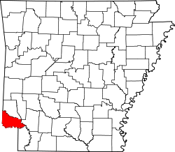 Map of Arkansas highlighting Little River County.svg