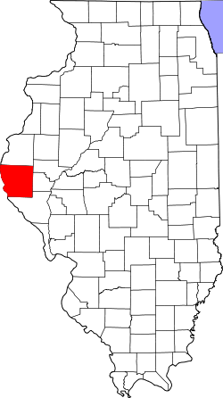 Map of Illinois highlighting Adams County.svg