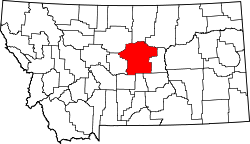 Map of Montana highlighting Fergus County.svg