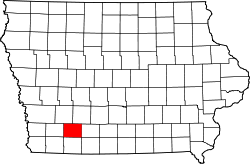 Map of Iowa highlighting Adams County.svg