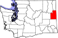 Map of Washington highlighting Spokane County.svg