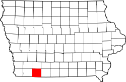 Map of Iowa highlighting Taylor County.svg