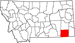 Map of Montana highlighting Powder River County.svg