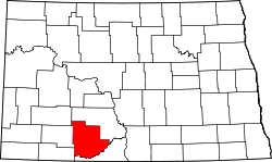 Map of North Dakota highlighting Grant County.svg