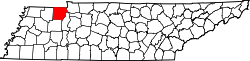 Map of Tennessee highlighting Henry County.svg