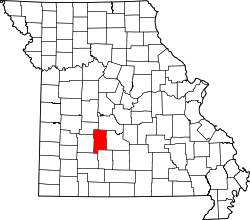 Map of Missouri highlighting Dallas County.svg