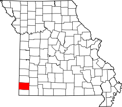 Map of Missouri highlighting Newton County.svg