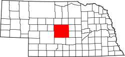 Map of Nebraska highlighting Custer County.svg