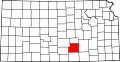 Map of Kansas highlighting Sedgwick County.svg