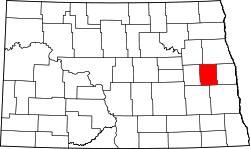 Map of North Dakota highlighting Steele County.svg
