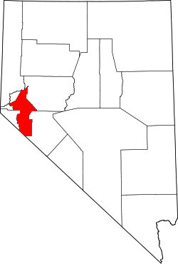 Map of Nevada highlighting Lyon County.svg