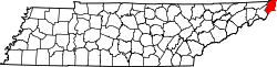Map of Tennessee highlighting Johnson County.svg