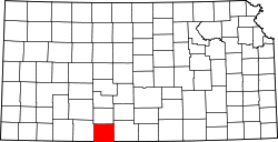 Map of Kansas highlighting Comanche County.svg