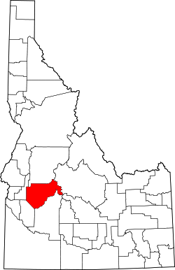 Map of Idaho highlighting Boise County.svg