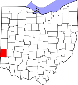 Map of Ohio highlighting Preble County.svg