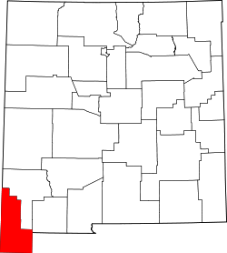 Map of New Mexico highlighting Hidalgo County.svg