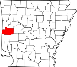 Map of Arkansas highlighting Scott County.svg