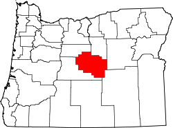 Map of Oregon highlighting Crook County.svg