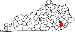 Map of Kentucky highlighting Leslie County.svg