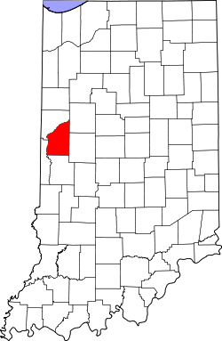 Map of Indiana highlighting Fountain County.svg
