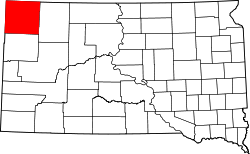 Map of South Dakota highlighting Harding County.svg