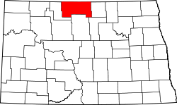 Map of North Dakota highlighting Bottineau County.svg
