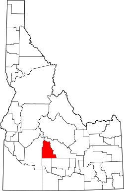 Map of Idaho highlighting Camas County.svg
