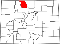 Map of Colorado highlighting Jackson County.svg