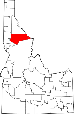 Map of Idaho highlighting Clearwater County.svg