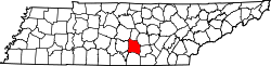 Map of Tennessee highlighting Coffee County.svg
