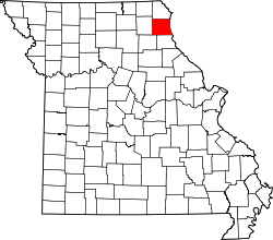Map of Missouri highlighting Lewis County.svg